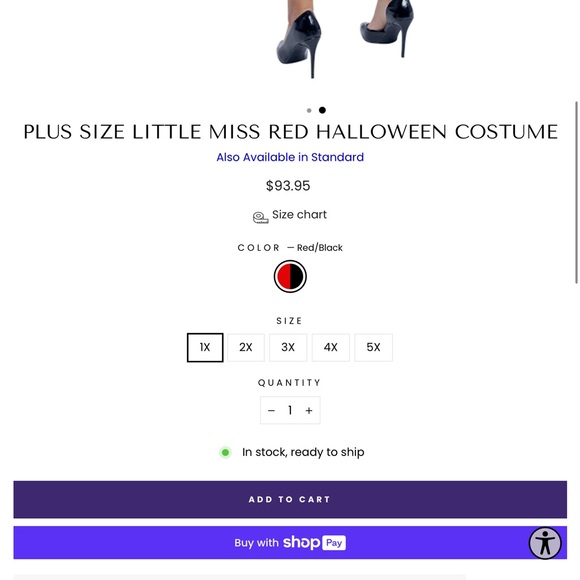Starline LA little miss red riding hood plus size 4X Halloween costume NEW - Picture 7 of 7